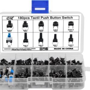 Push Button Assortment Kit 180pcs